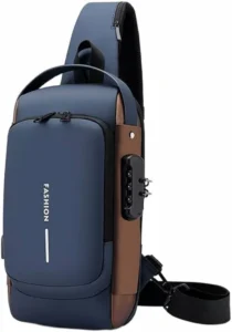 Blue & Brown Multifunction bag........
