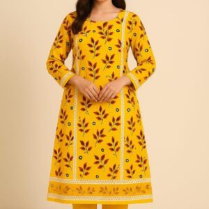 Printed Lilon 2PC Set – Elegance with Lace Touch