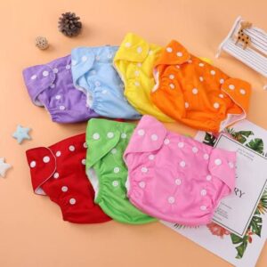 Baby Washable Flexible Diapers Adjustable...