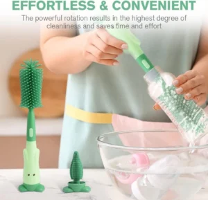 3-in-1 Silicone Baby Bottle Cleaning Brush Set...