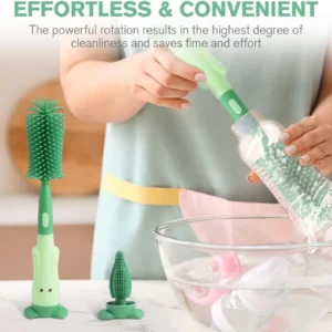 3-in-1 Silicone Baby Bottle Cleaning Brush Set...