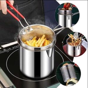 Stainless Steel Deep Fryer Pot With Strainer....