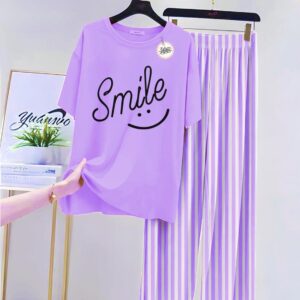 Women Printed Night Suits Premium Jersey