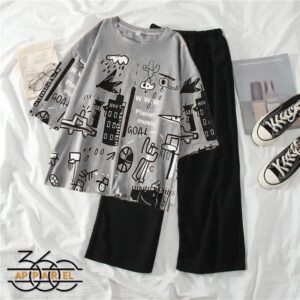 Women Printed Night Suits Premium Jersey