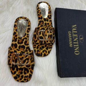 Valentino Leopard Flat Slippers – Back in Stock
